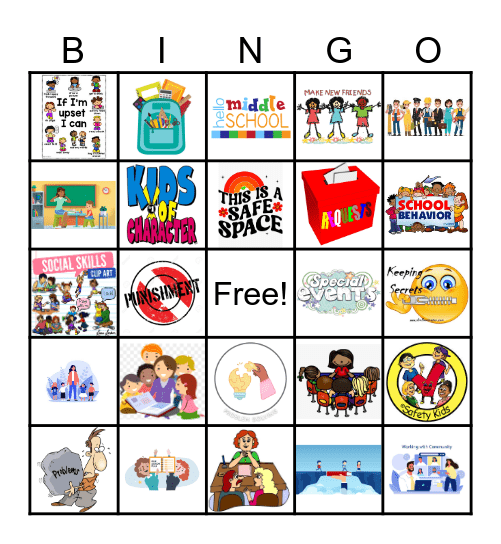 School Counselor Bingo! Bingo Card