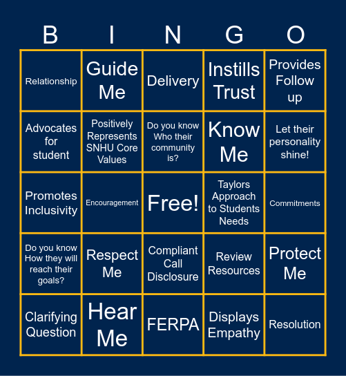 CX BINGO! Bingo Card