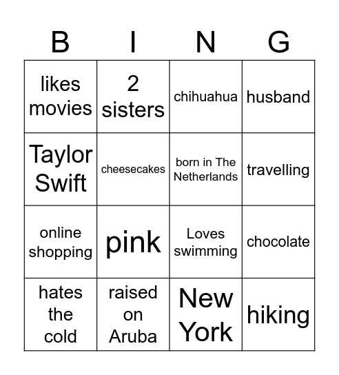 Mentor Bingo Card