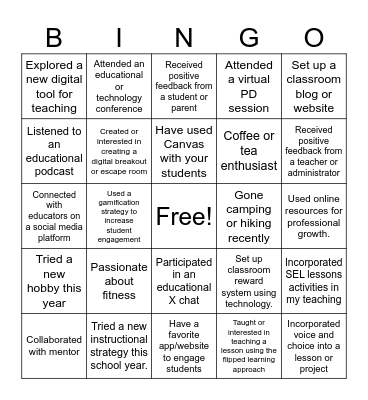 NEST 24-25 Bingo Card