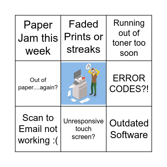 ** Copier Bingo ** Bingo Card