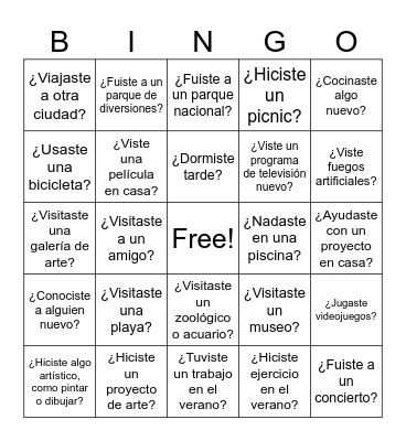 Mi Descanso de Verano Spa 2 Bingo Card