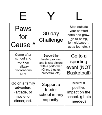 Elevate Expectations Bingo Card