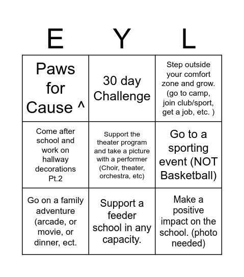 Elevate Expectations Bingo Card