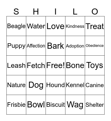 Shiloh Bingo Card