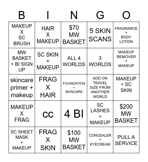 MULTI-WORLD BINGO Card