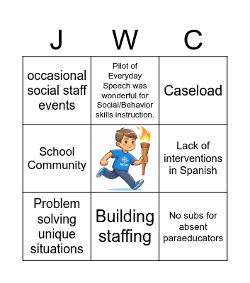 Special Education Bingo Card