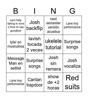 Worl Bingo Card