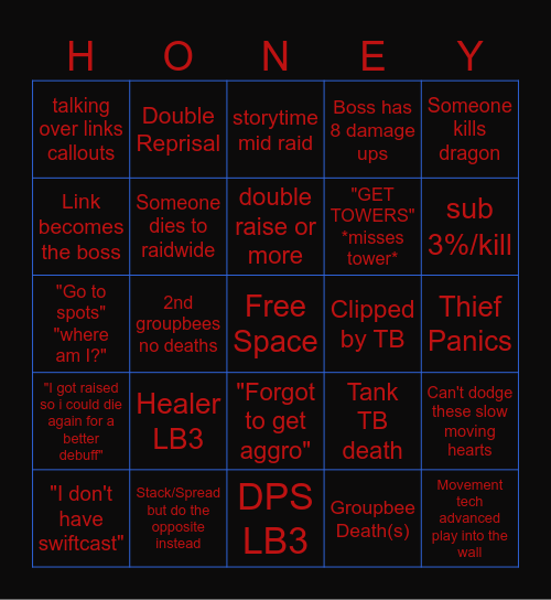 SAVAGE Bingo Card