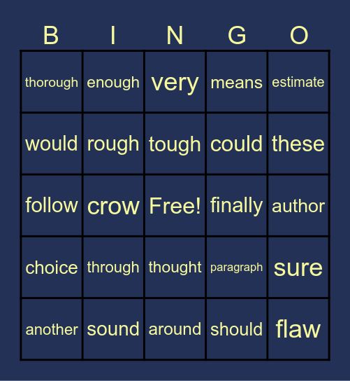 Nick #3 Fall Bingo Card
