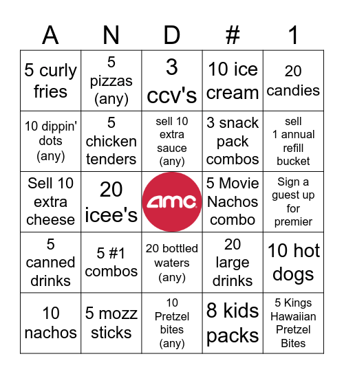 Weekly bingo Monday - Thursday Bingo Card