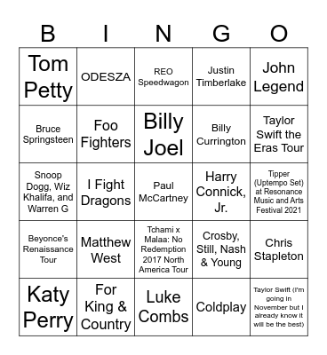 BINGO Card