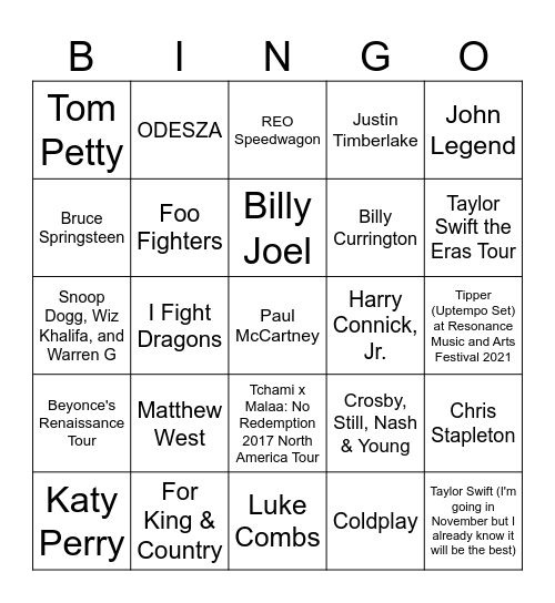 BINGO Card