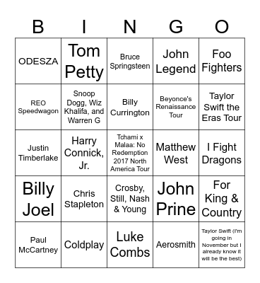 BINGO Card