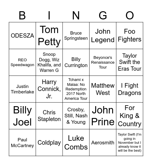 BINGO Card