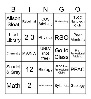 STEM Success Fall 2024 Bingo Card