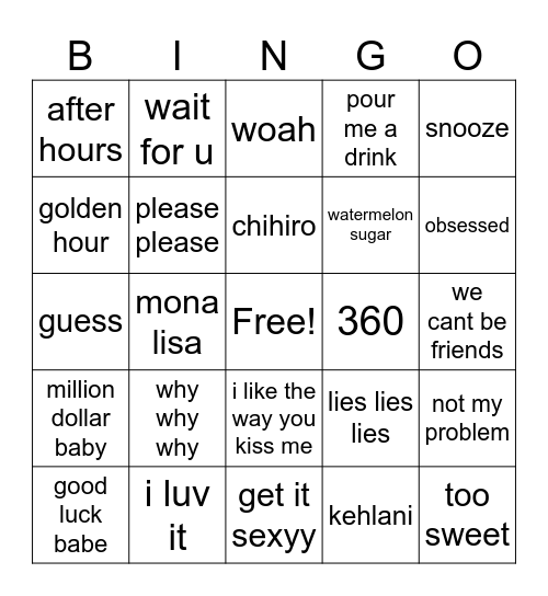 8/15/24 TOP 100 USA Bingo Card