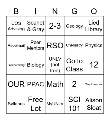 STEM Success Fall 2024 Bingo Card