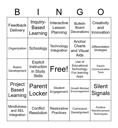 Who's the Expert? Bingo Card