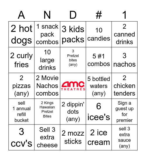 Weekday Bingo Card