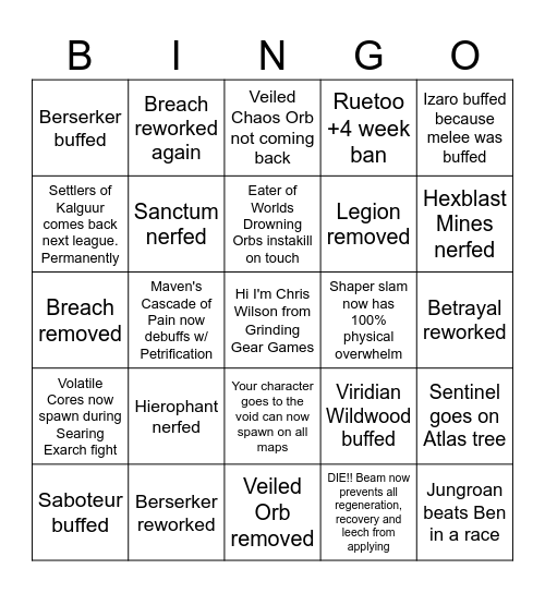 3.26 Bingo Card