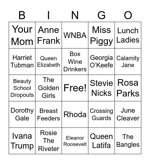 WHO WILL J.D. VANCE INSULT TOMORROW? Bingo Card