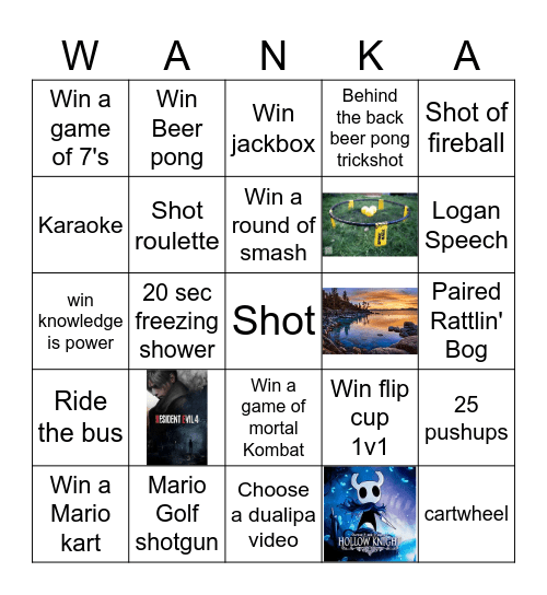 Lads Bingo 2024 - Logan Bingo Card