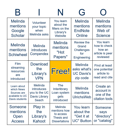 UC Davis UWP102E Library Session_Upgrade Bingo Card