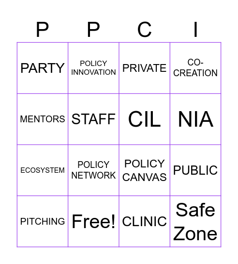PPCIL ROUND-UP BINGO Card