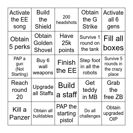 Origins Race (No GG) Bingo Card