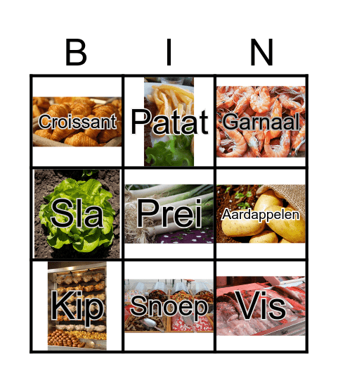de markt Bingo Card
