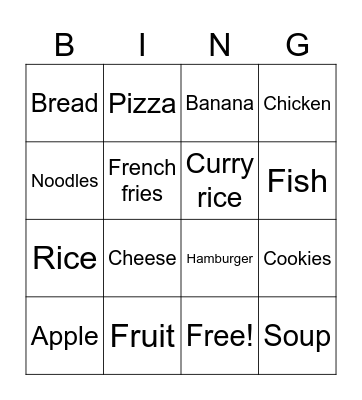 FOOD FAIR Bingo Card