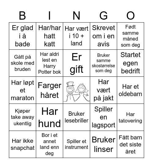 Finn gjesten Bingo Card