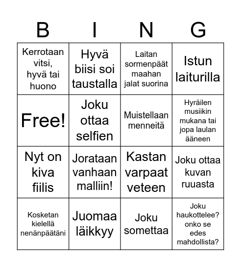 Piia ja Kirsi 120 v Juhlabingo Card