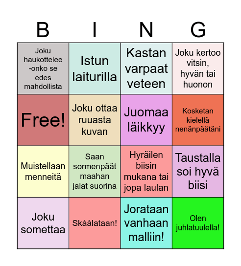 Synttäribingo Card