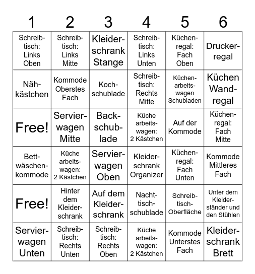 Clean Out Challenge Bingo Card