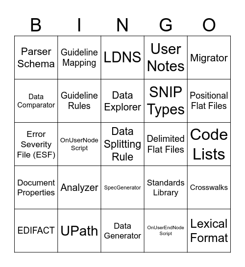 SpecBuilder Bingo Bash Bingo Card