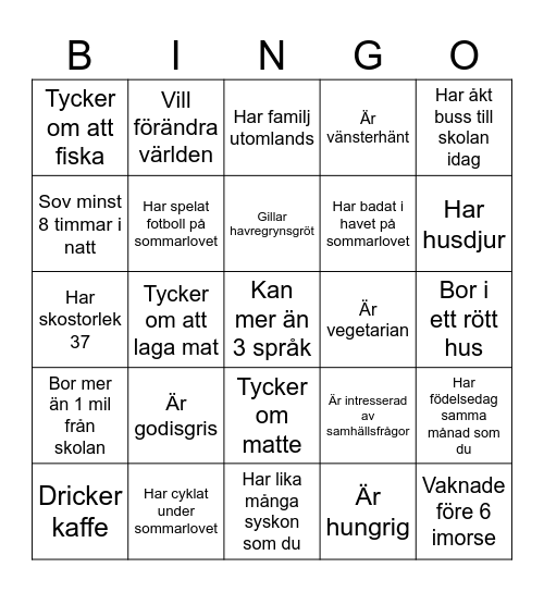 Mingelbingo Card