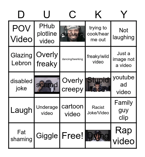 DUCKYDEE BINGO Card