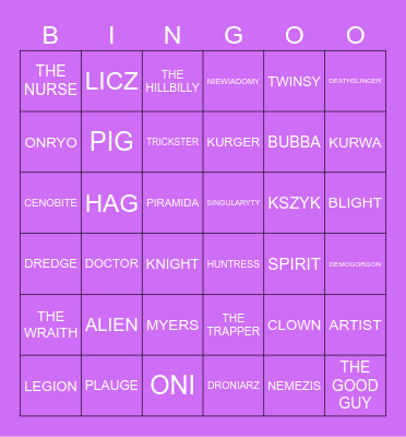 NO ONE ESCAPES ZJEB Bingo Card