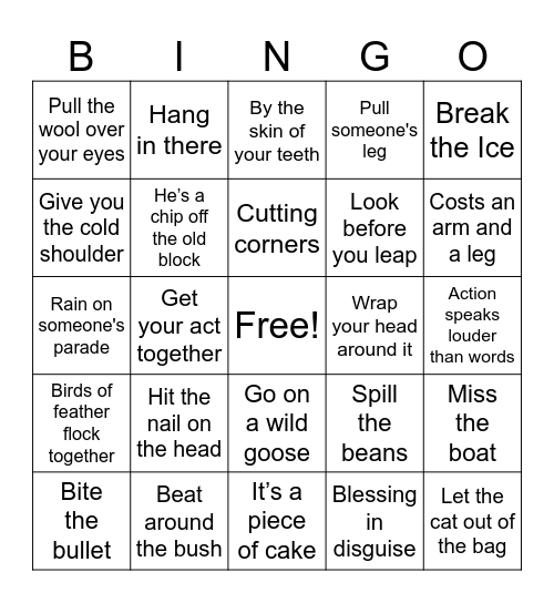 TERM BINGO Card