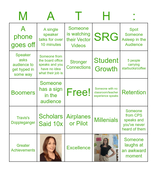 Convocation BINGO Card