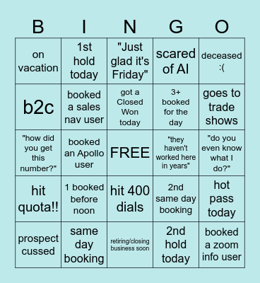 Can only mark one box at a time, no double hitting Bingo Card