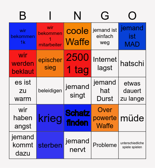 Bingo 1 Bingo Card