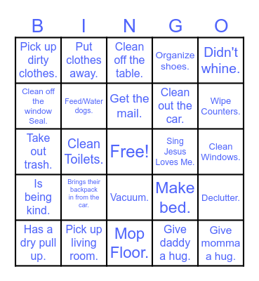 Ella and Brenton Bingo Card