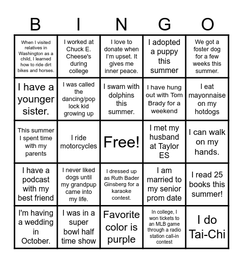 HOW YOU DOIN'? Bingo Card