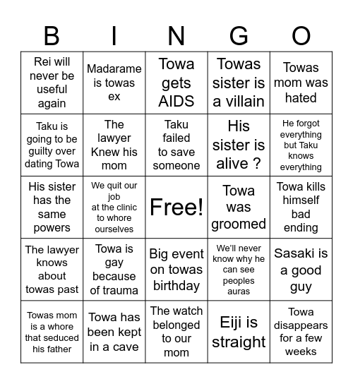 Brain rot  Bingo Card