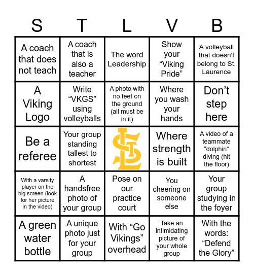 Viking Bingo Card