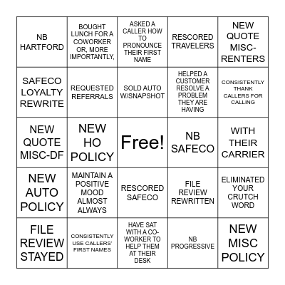 Brown & Brown VA FR Bingo Card