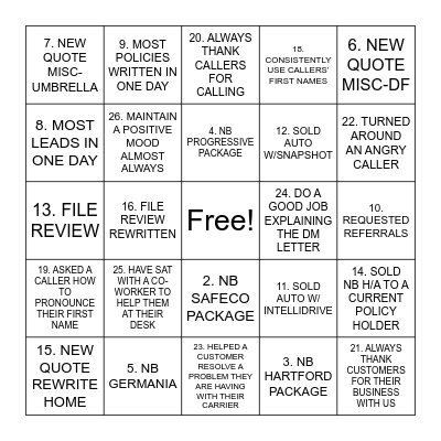 Brown & Brown VA NB Bingo Card